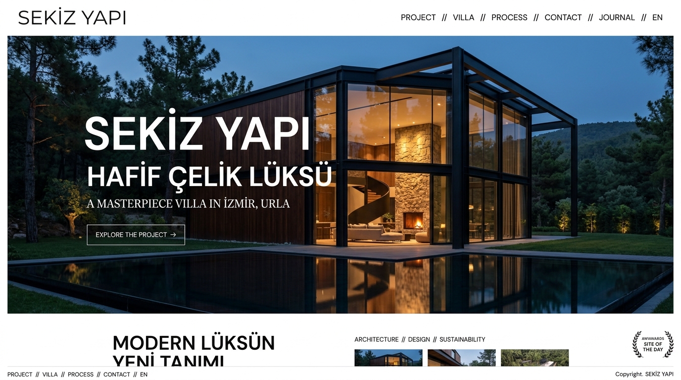 03 / Olson Kundig Çelik & Masif Ahşap Pavyon
